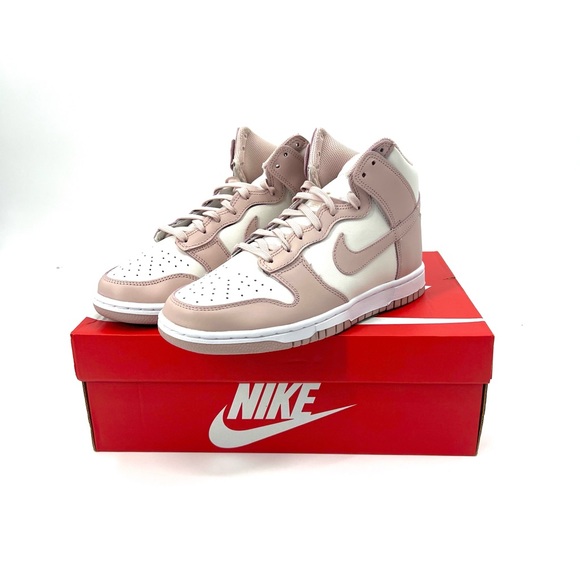 Nike Dunk High ‘Phantom Pink Oxford/White ‘ Woman’s Size 9 - Picture 6 of 8